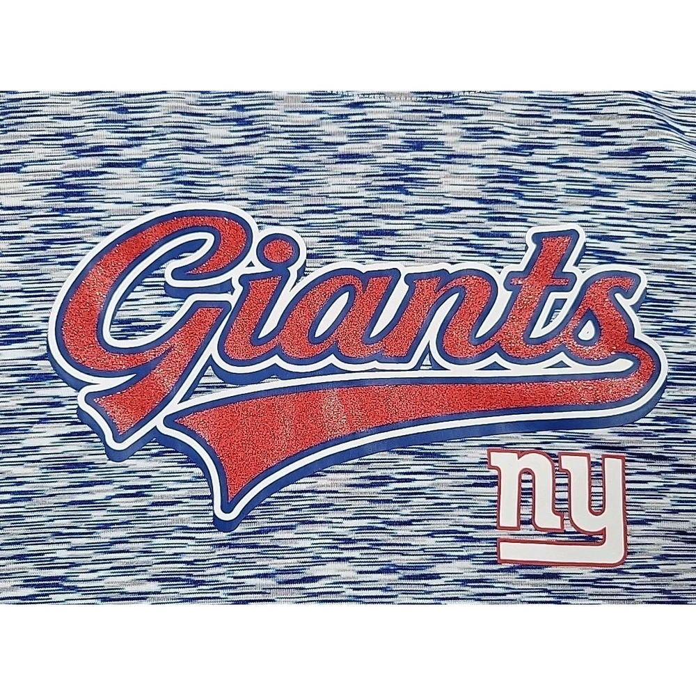 New Era NFL Apparel New York Giants Short Sleeve Crew Neck Large GLITTER STRETCH
